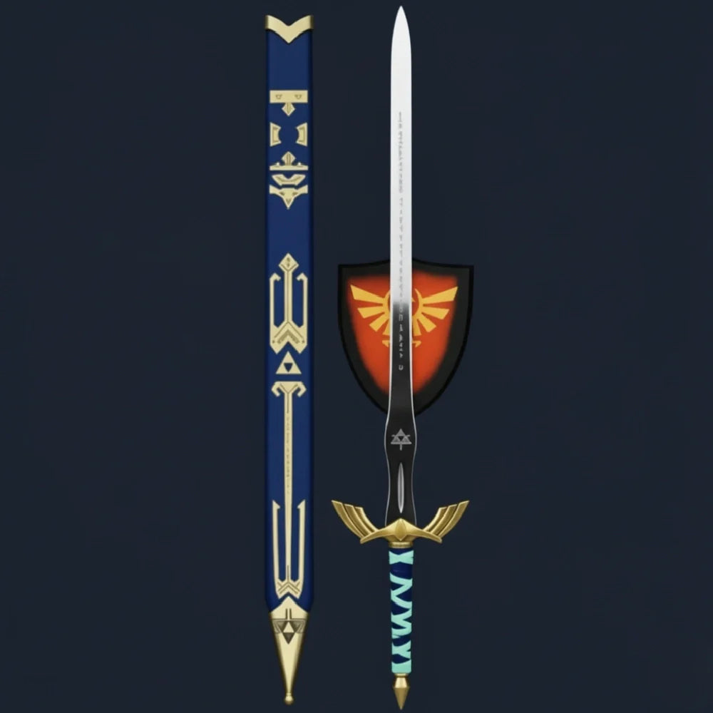 Close up of LOZ Master Sword Skyward Edition crafted design