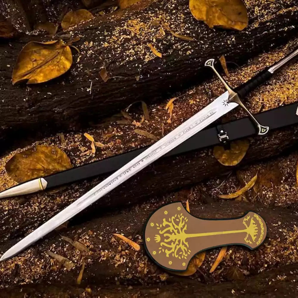 Detailed Lord Of The Rings Sword prop display