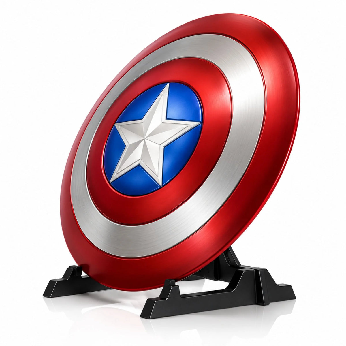 Steve Rogers Captain America shield prop in mirror finish aluminium alloy